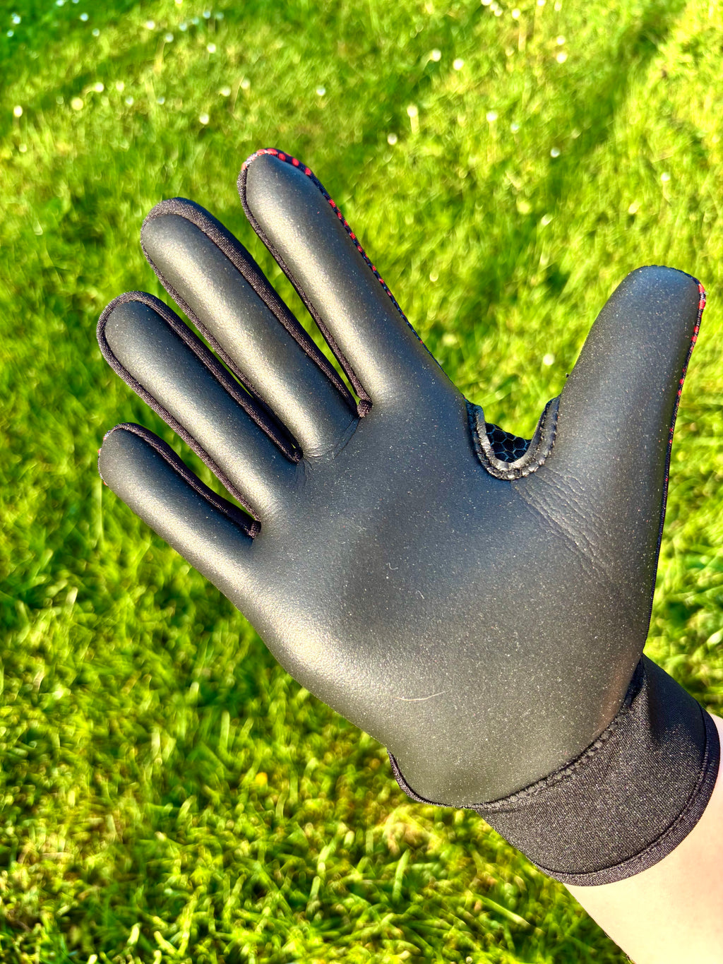 Red and Black Gaelic Gloves