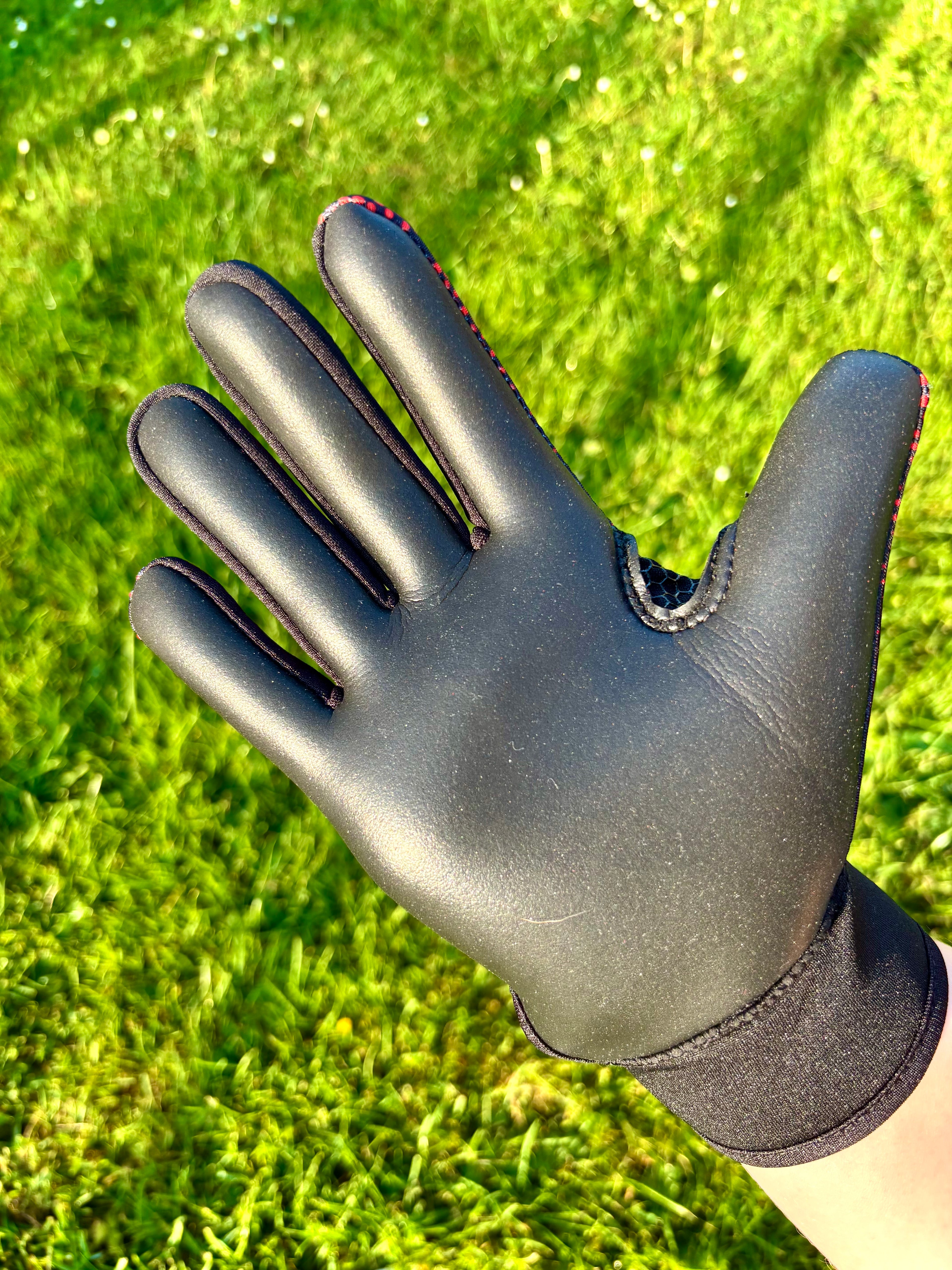 Red and Black Gaelic Gloves