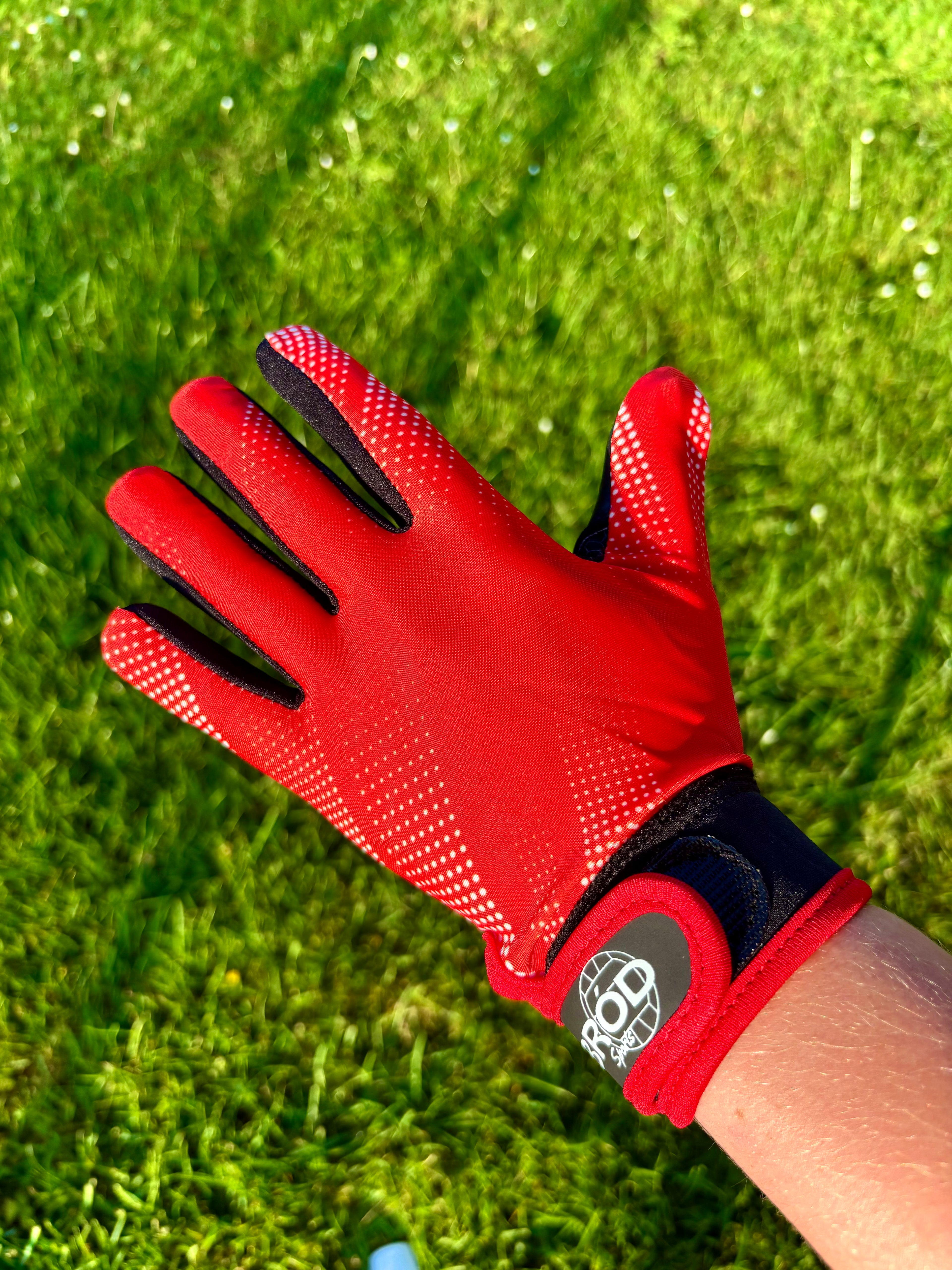 Red and White Gloves