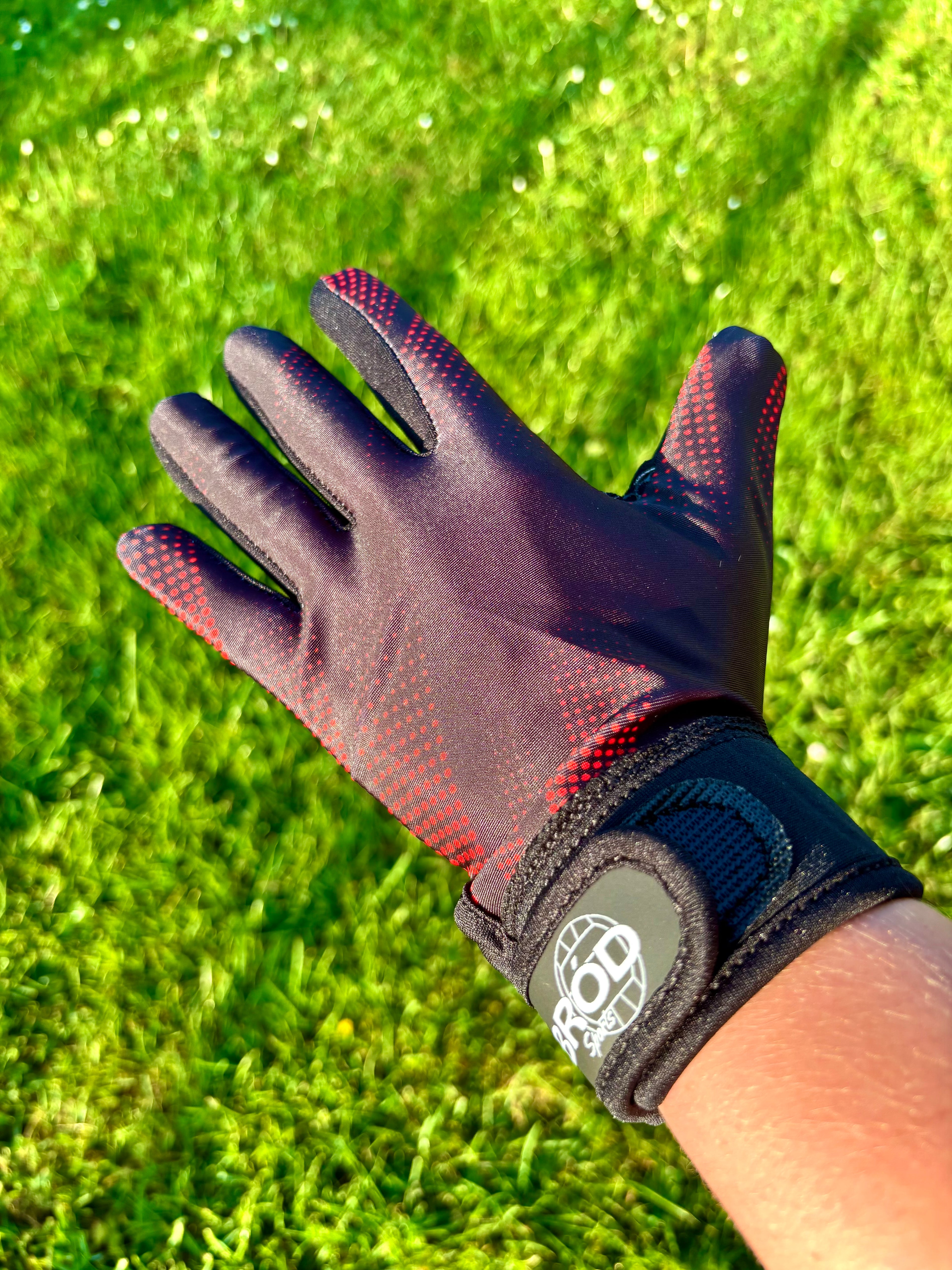 Red and Black Gaelic Gloves
