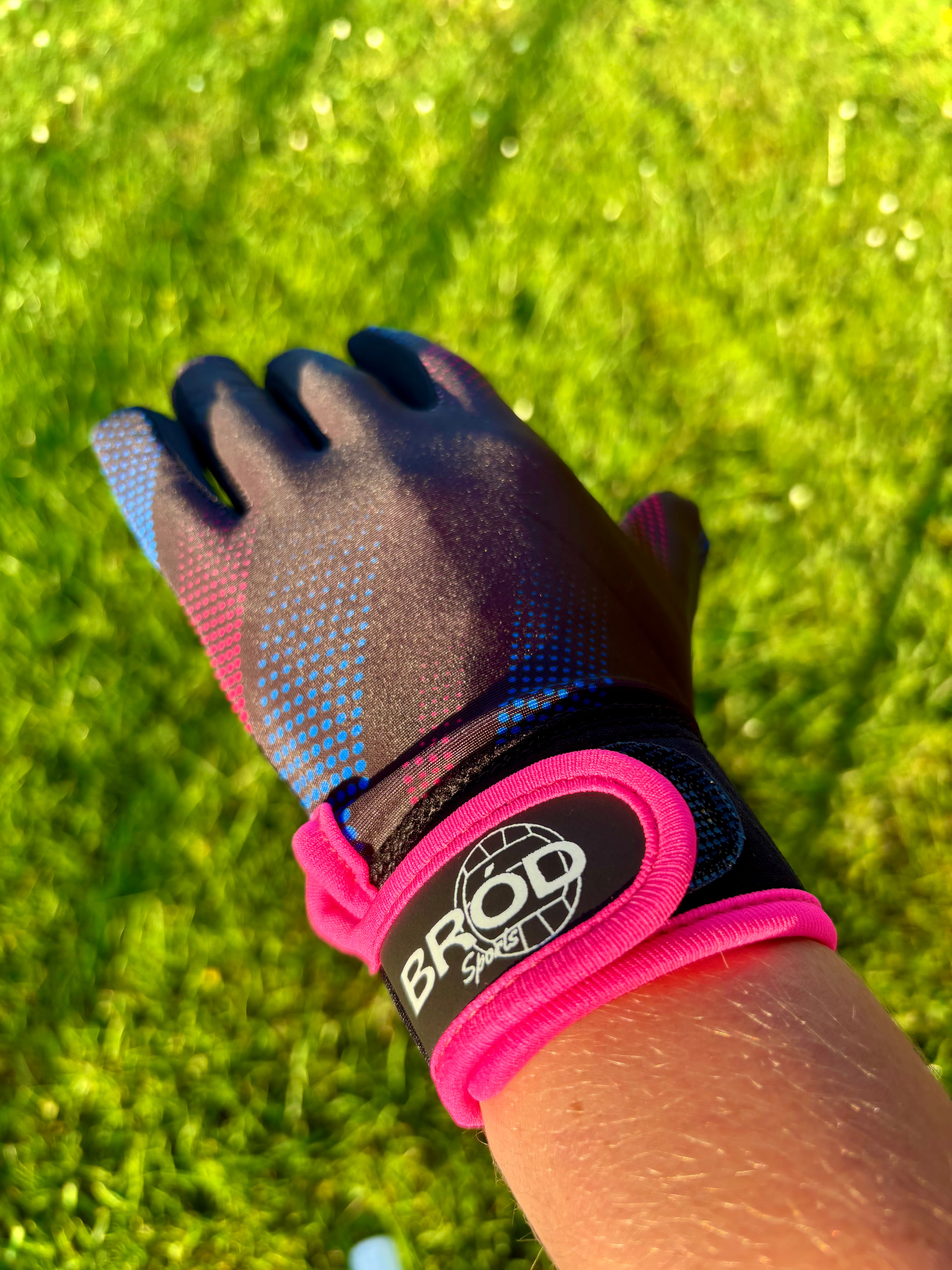 Pink / Black / Blue Gaelic Gloves