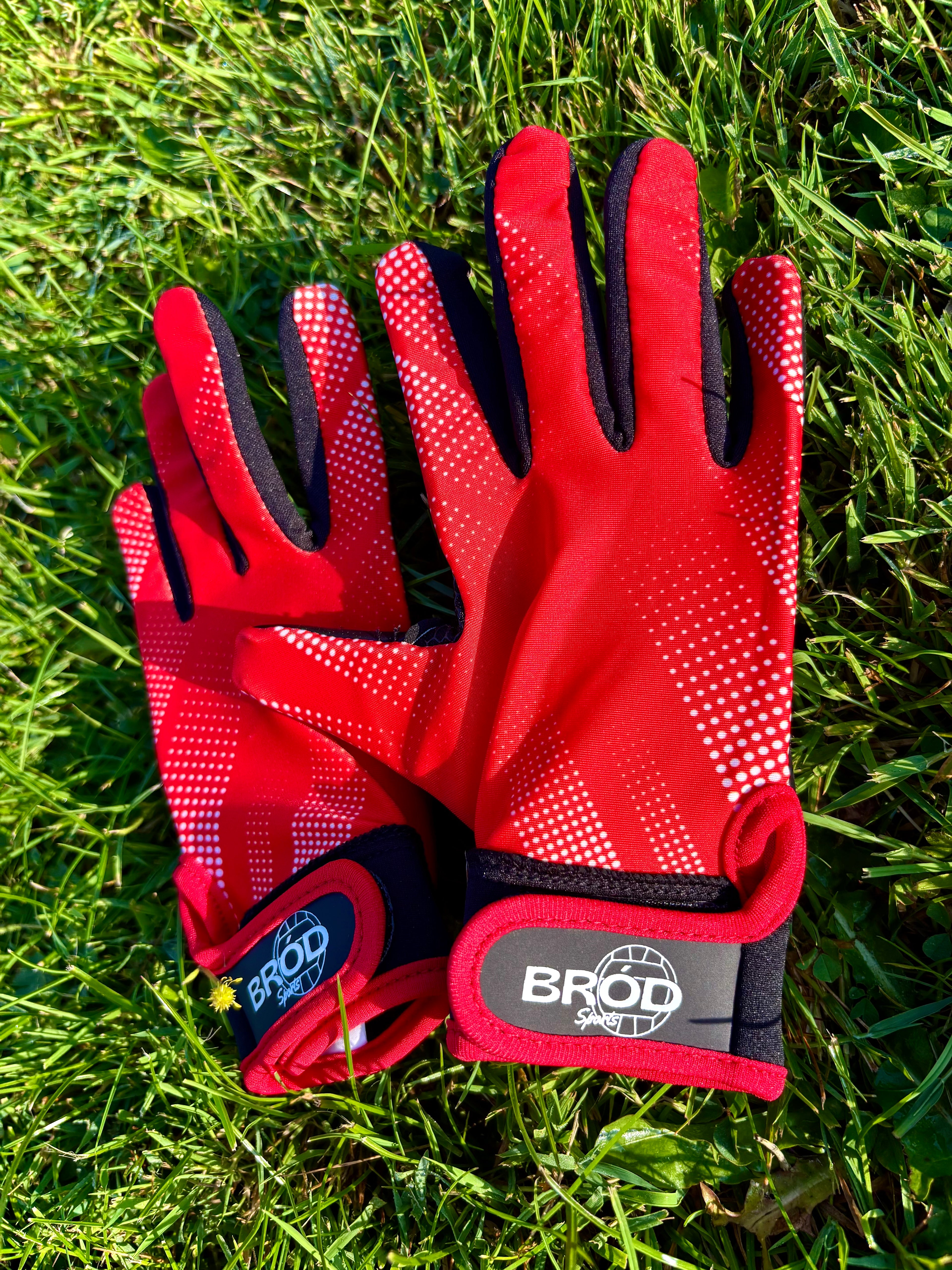 Red and White Gloves