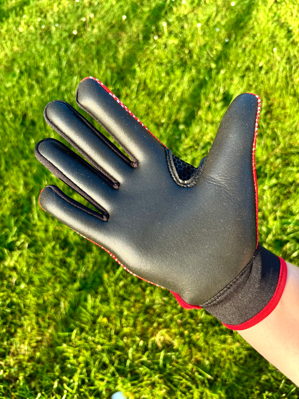 Red and White Gloves