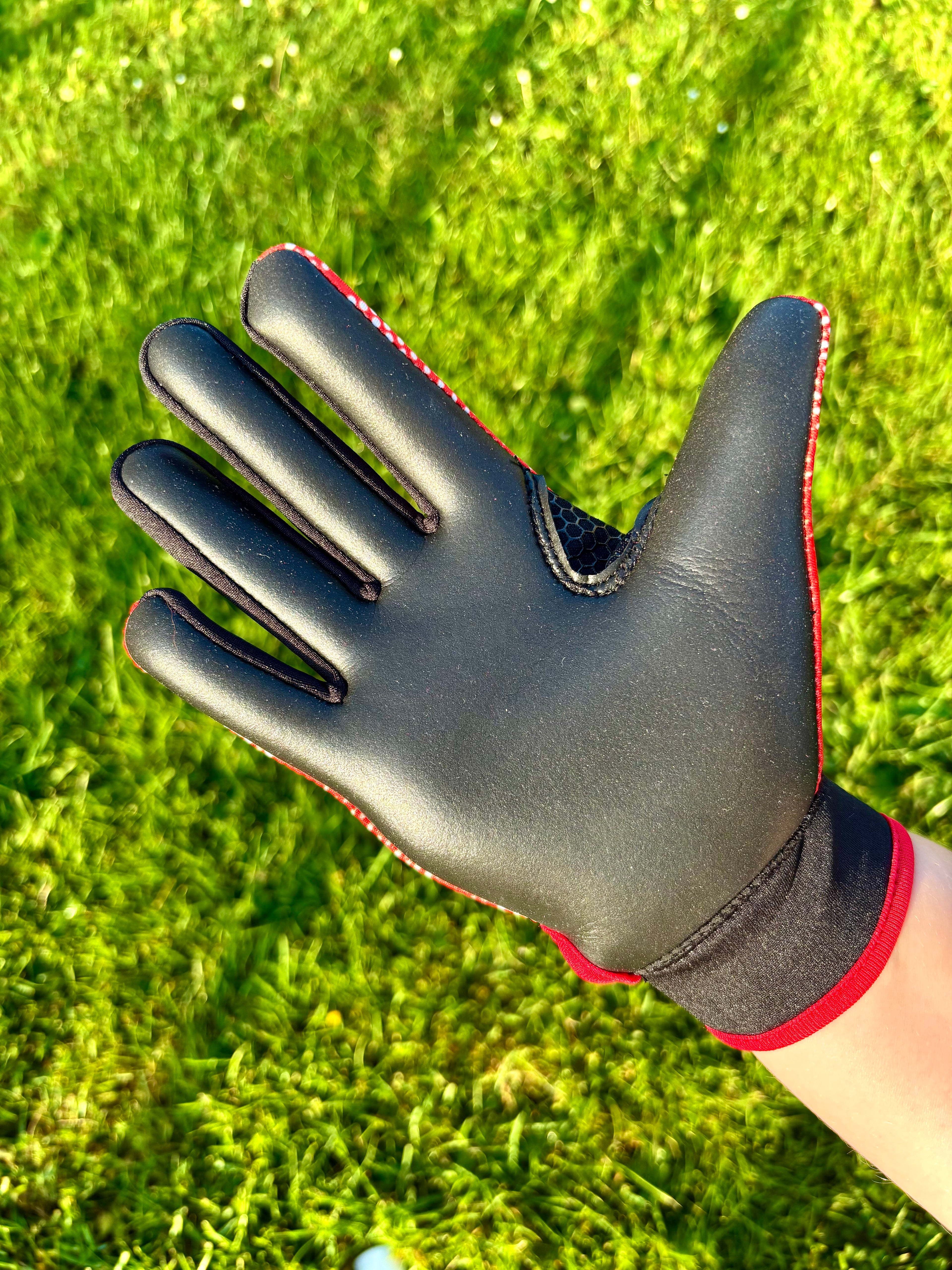Red and White Gloves