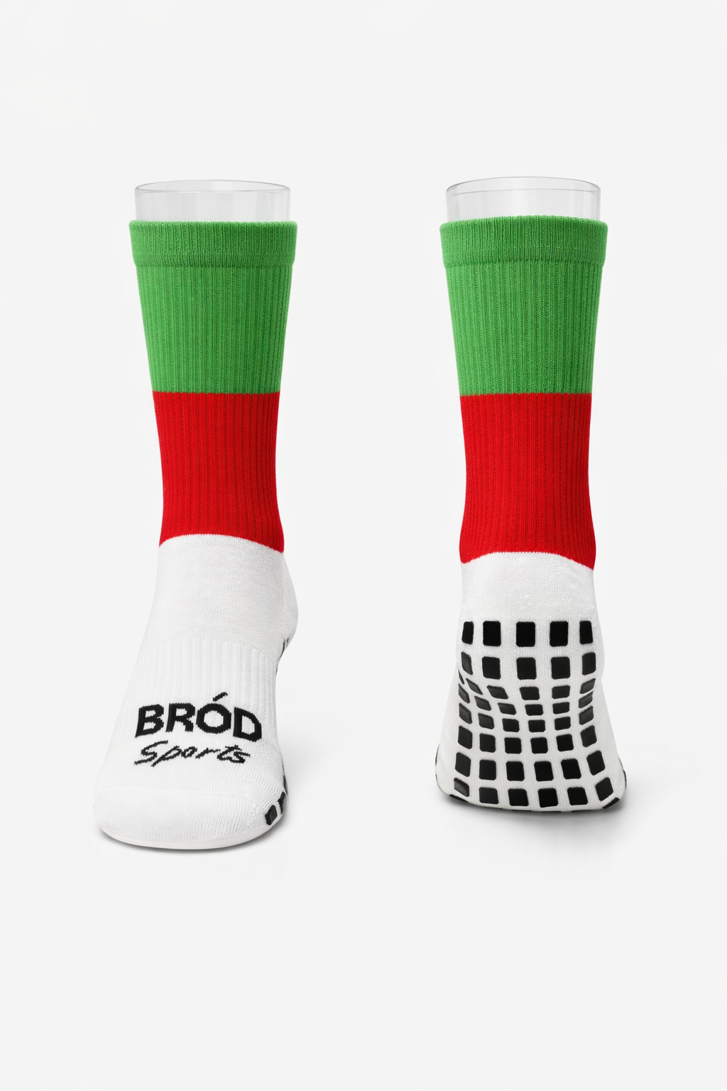Red And Green Grip Socks