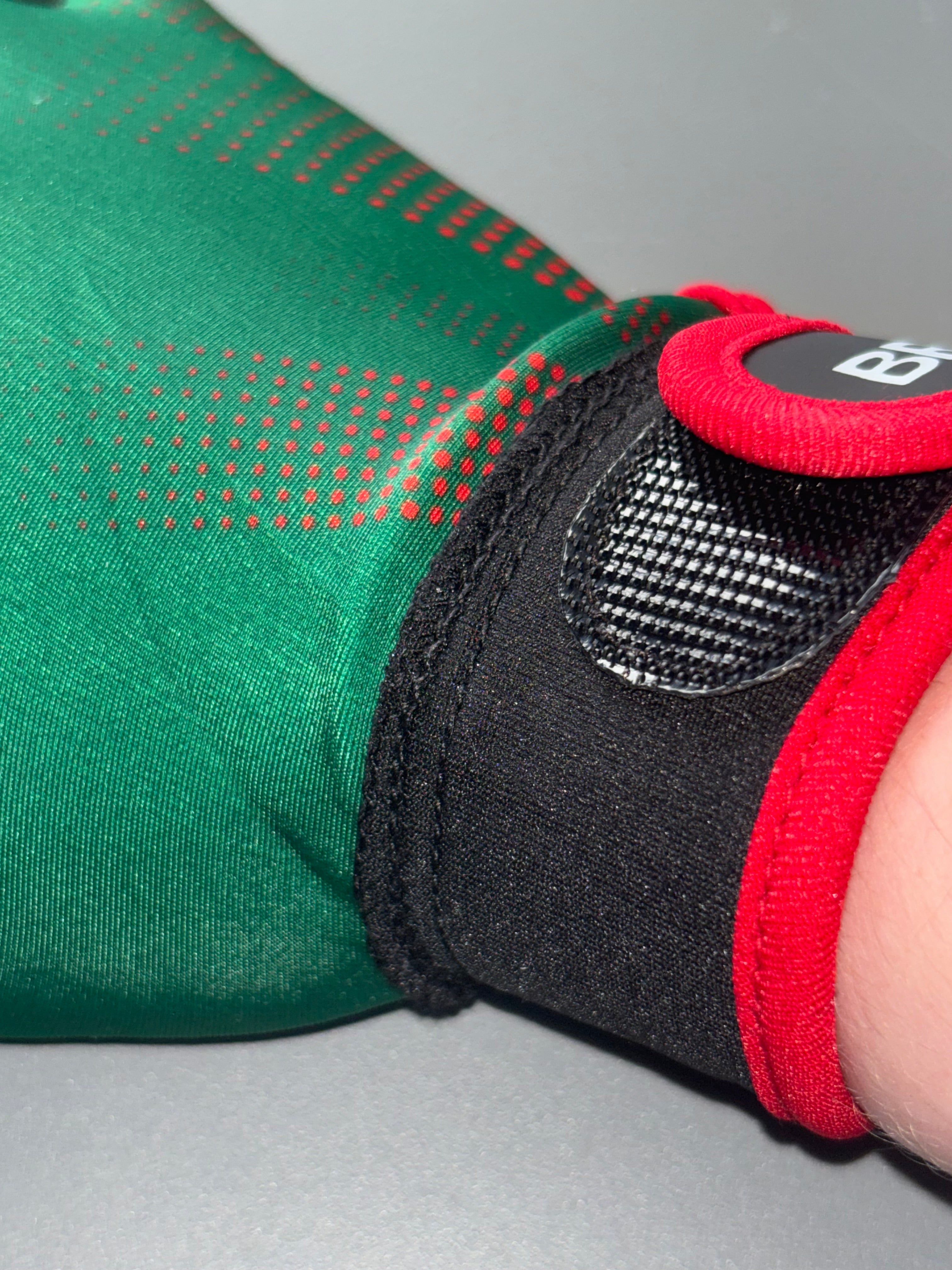 Green and Red Gaelic Gloves