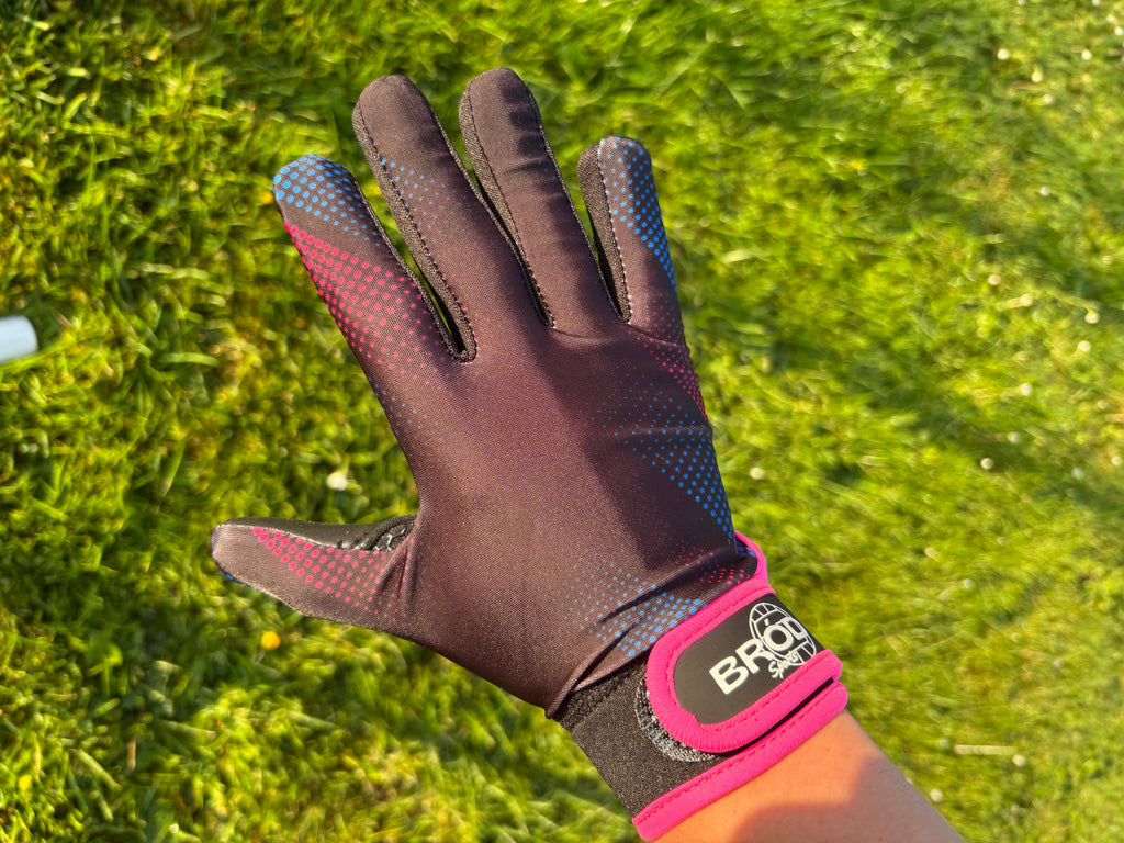 Pink / Black / Blue Gaelic Gloves