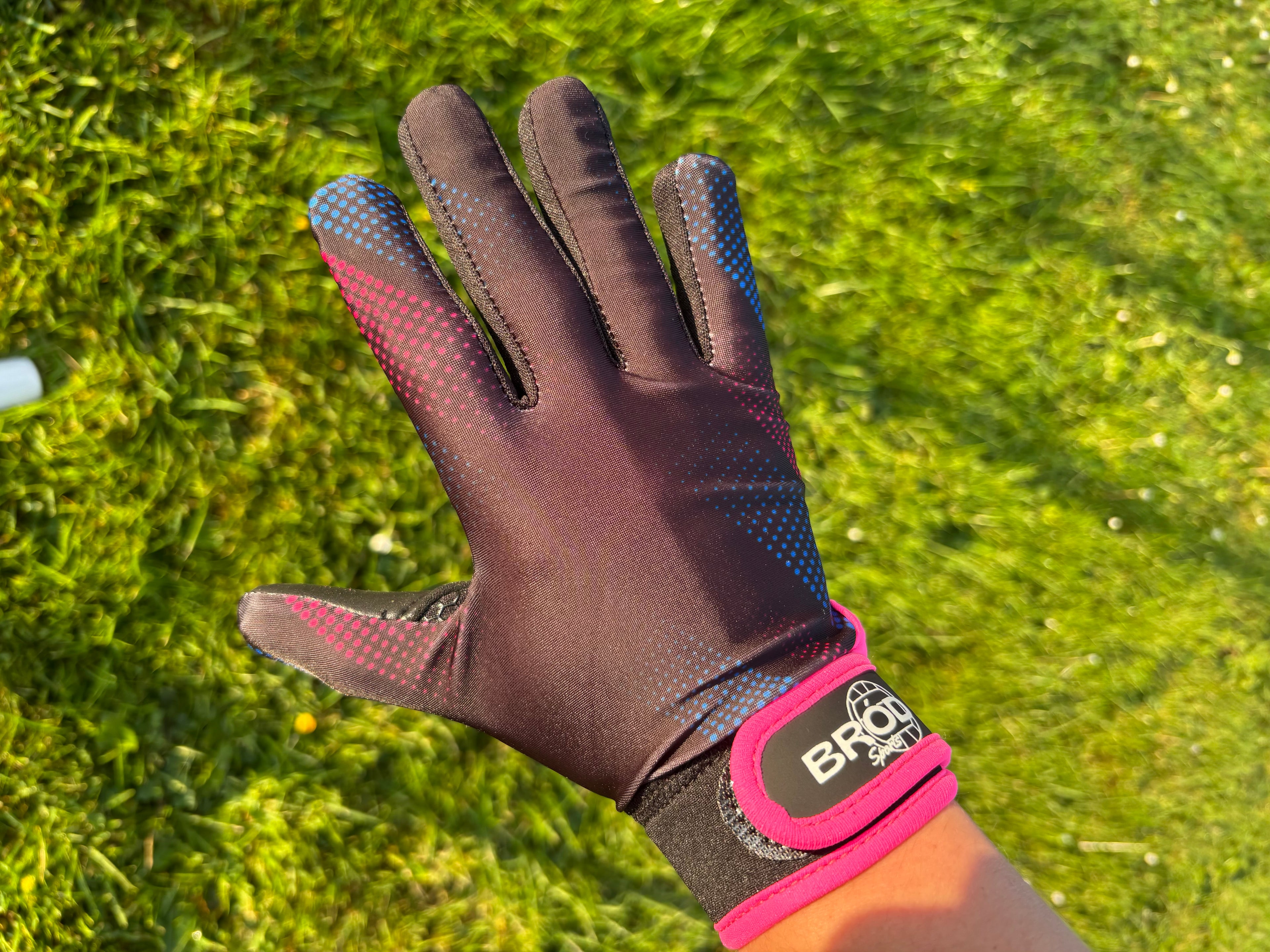 Pink / Black / Blue Gaelic Gloves