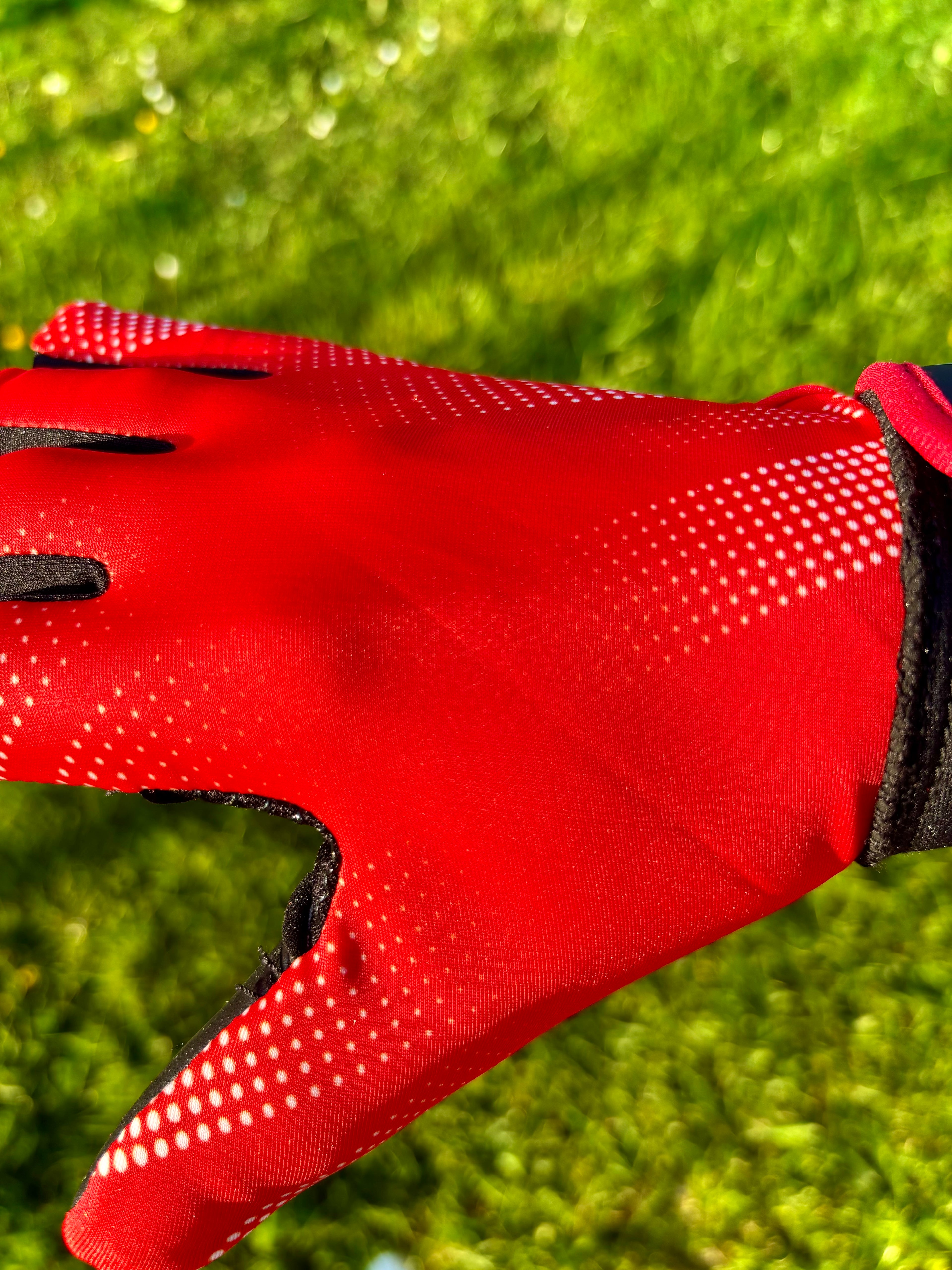 Red and White Gloves